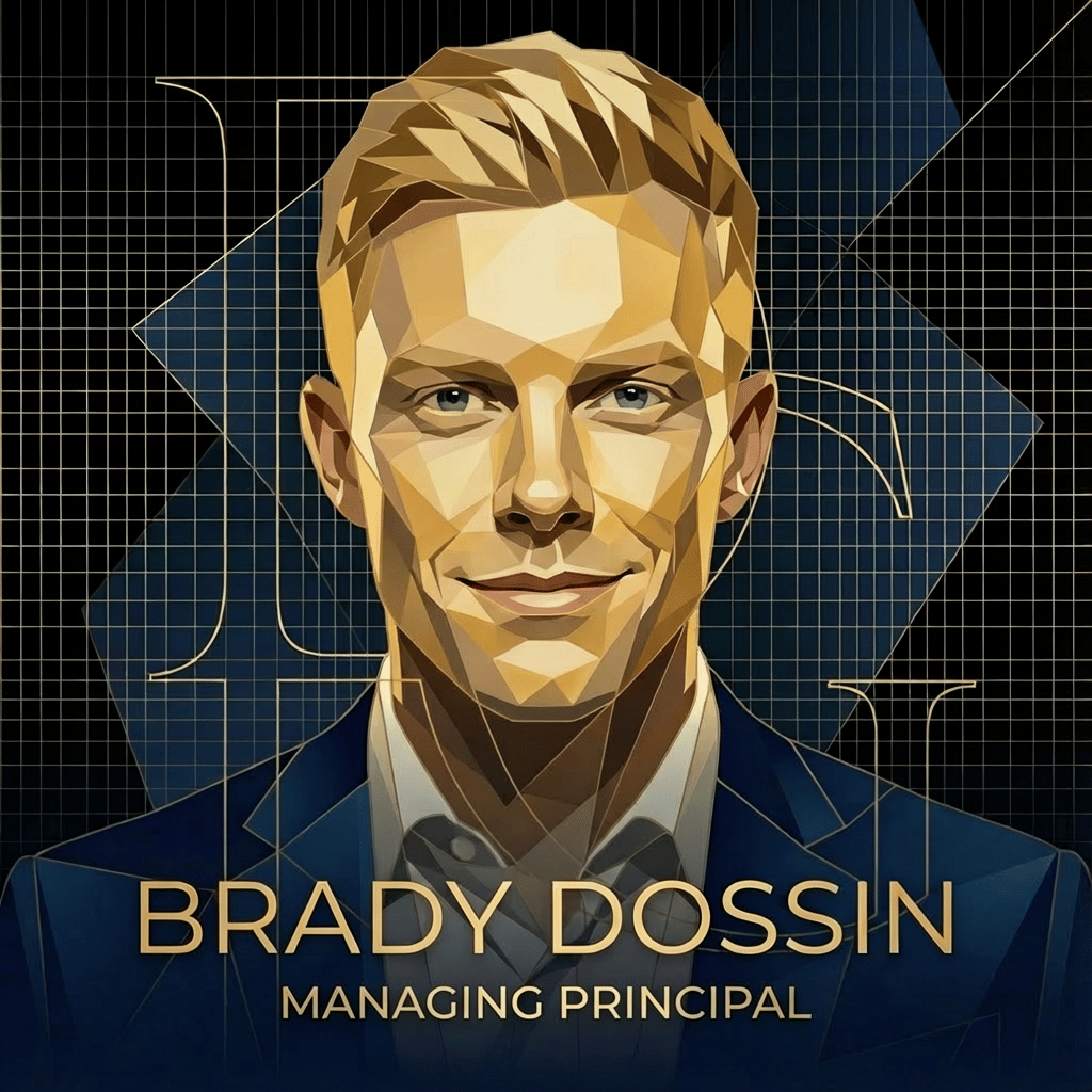 Stylized portrait of Brady Dossin